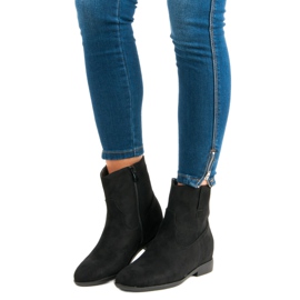 Lucky Shoes Mocka stövlar med dragkedja svart 1