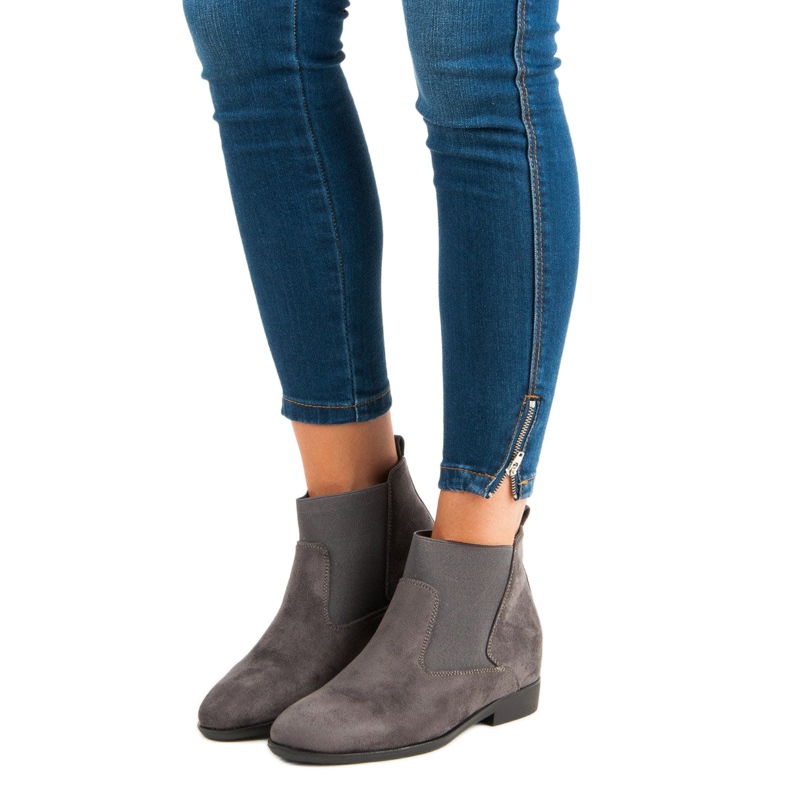 Lucky Shoes Trendiga Jodhpur -stövlar grå 2