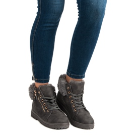 Varma, bundna fotkängor grå 1