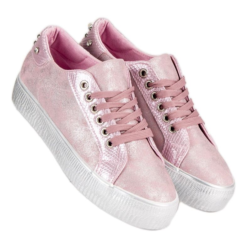 Sweet Shoes Trendiga sportskor rosa 1