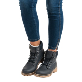 Marinblå fällare med fårskinn MCKEYLOR 2