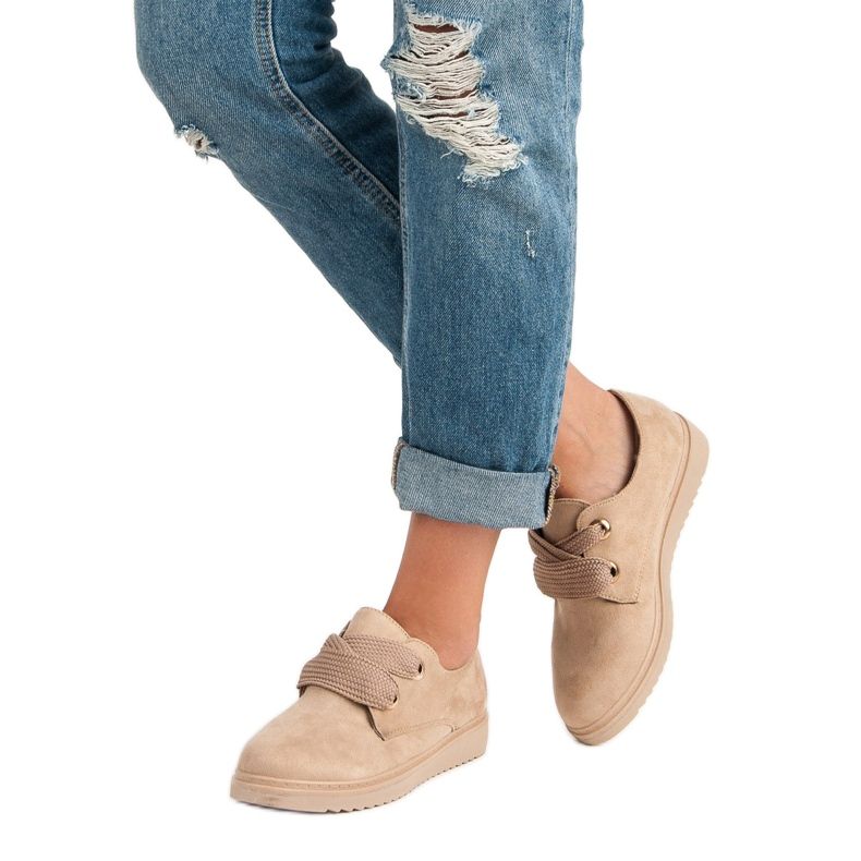 Sneakers i mocka brun 2