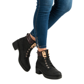 Arbetsstövlar med höga klackar svart 2