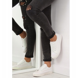 Iriserande vita sneakers BL142 Vit purpur 1