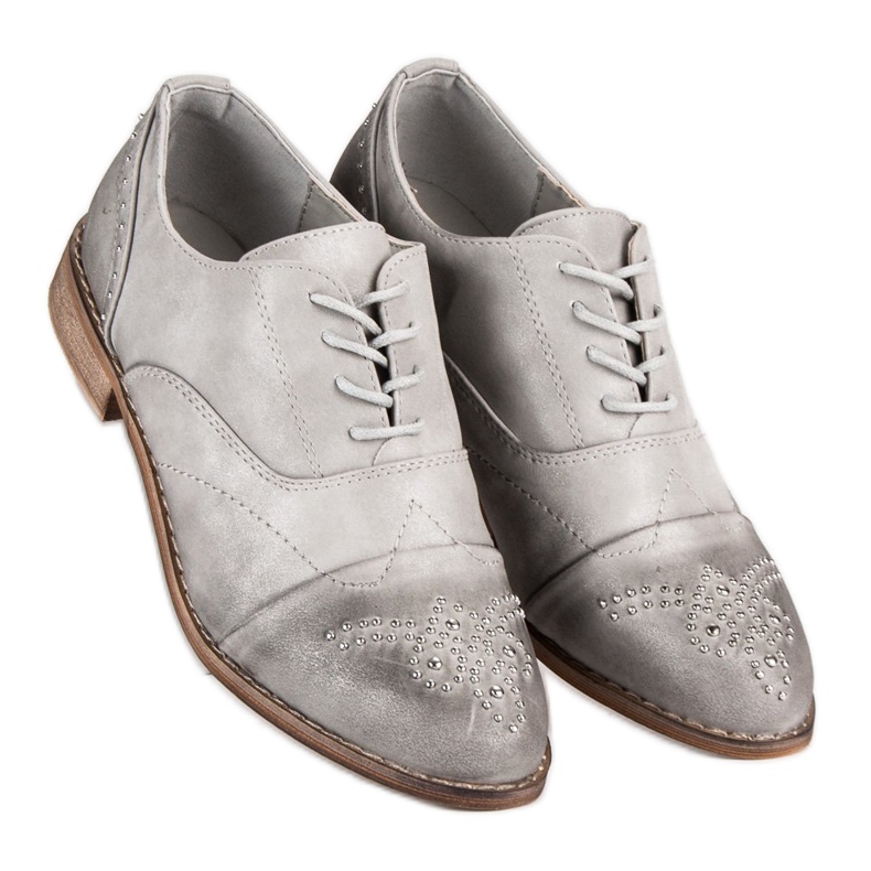 Super Me Trendiga snörskor grå 1