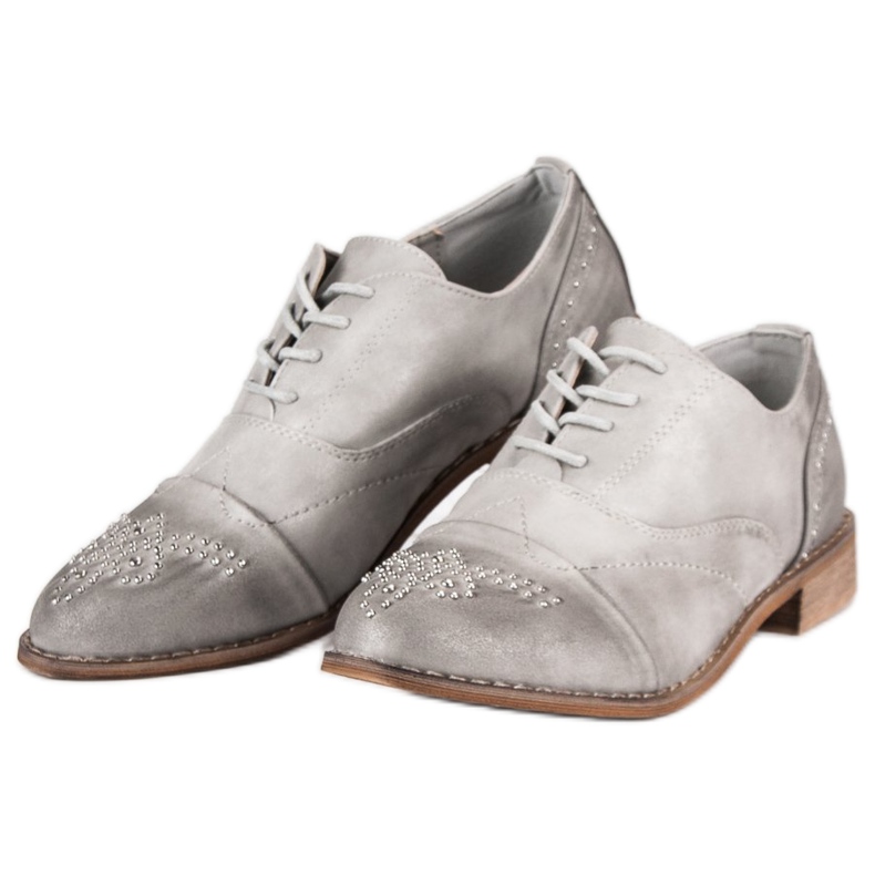 Super Me Trendiga snörskor grå 2