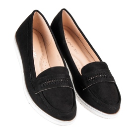 Super Me Svarta loafers i mocka 1