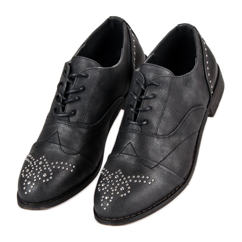 Super Me Trendiga bundna skor svart 1