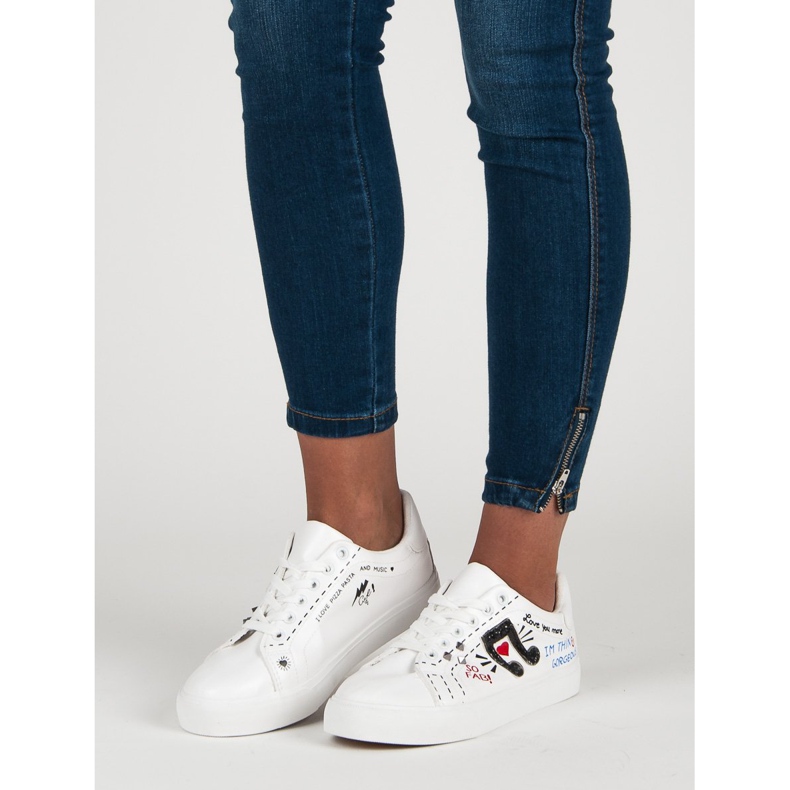 Trendiga damskor vit 2