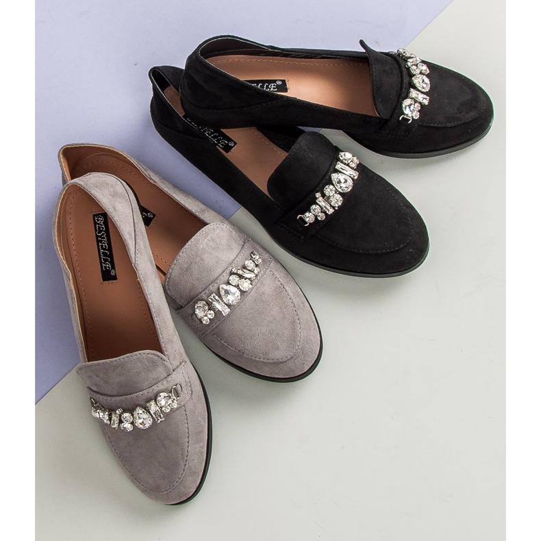 Bestelle Eleganta grå loafers 1