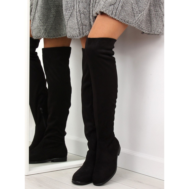 Klassiska svarta musketeerstövlar 887 2