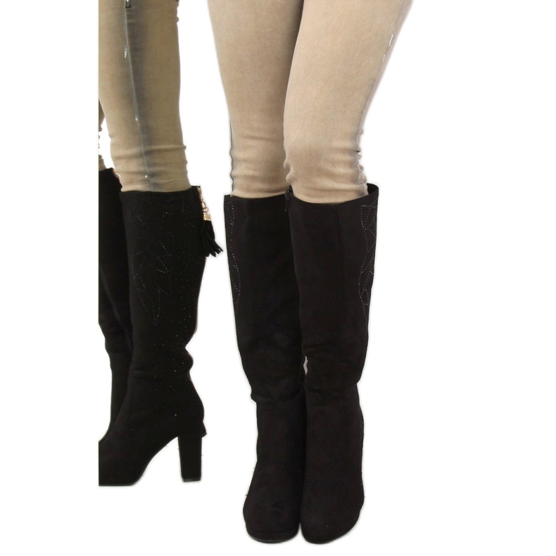 Svart J22 Svarta plattformsstövlar 2