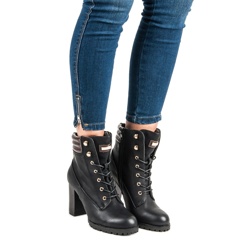 Kayla Knutna högklackade stövlar svart 2