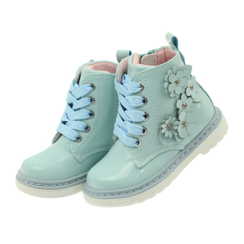 American Club Amerikanska stövlar stövlar barnskor 1424 blå 4