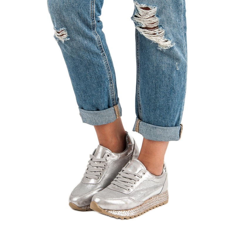 Bestelle Knutna sneakers espadrilles grå 1