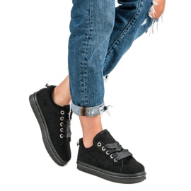 Mode mocka sneakers svart 1