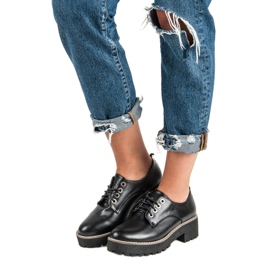 Trendiga snörskor svart 1