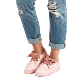 Sneakers i mocka rosa 1