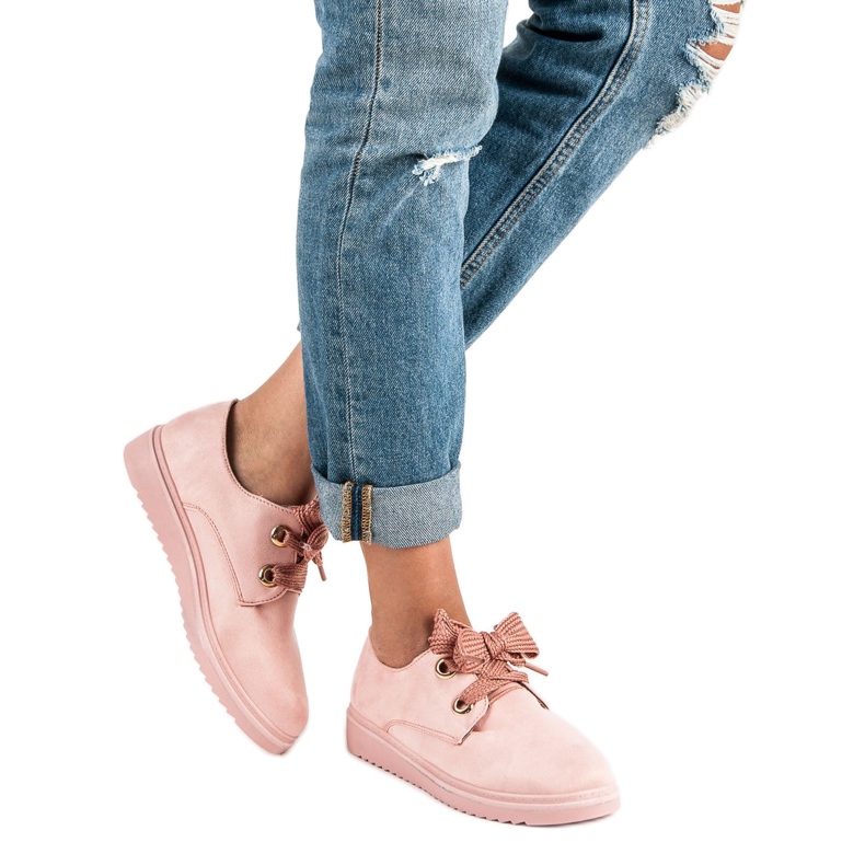Sneakers i mocka rosa 2