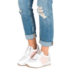 Betler Pastell sportskor vit grå rosa 1