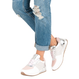 Betler Pastell sportskor vit grå rosa 2