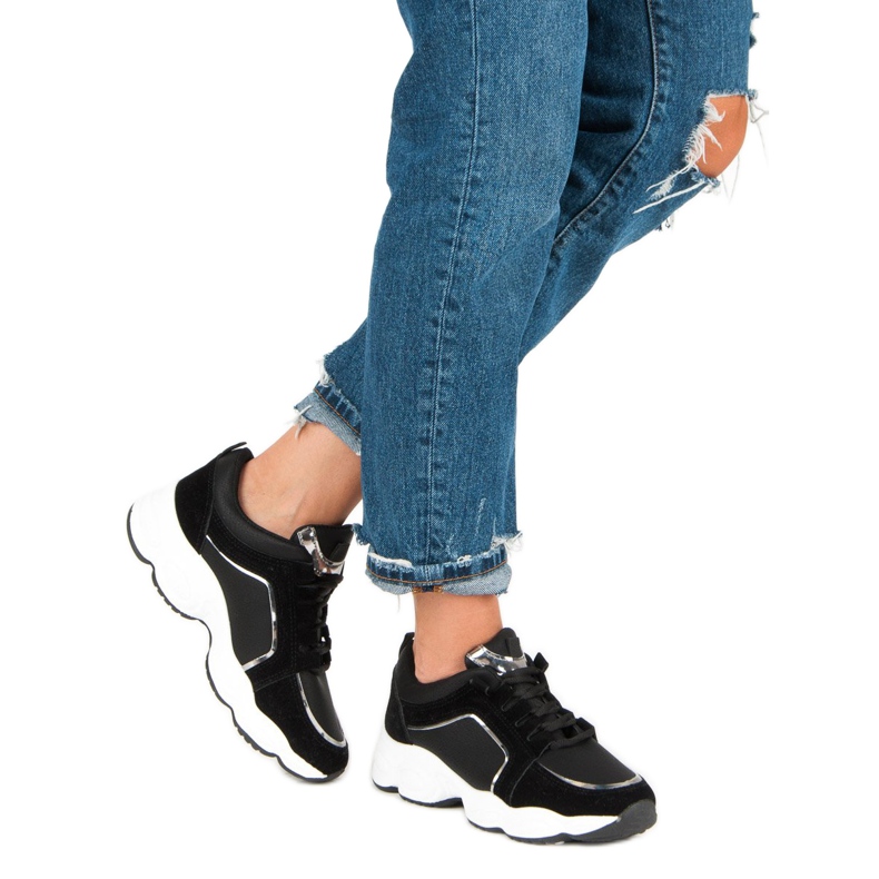 VICES sportskor i mocka svart 2