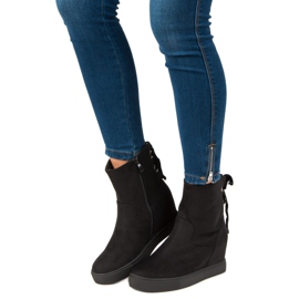 Bestelle Burgundy kilstövlar svart 1