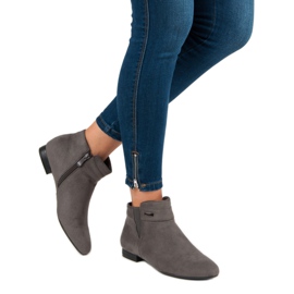 Vinceza Gråa platta stövlar 2