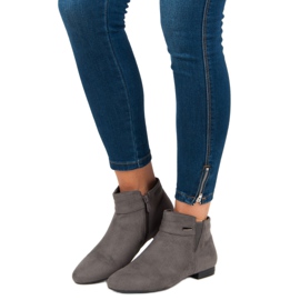 Vinceza Gråa platta stövlar 1