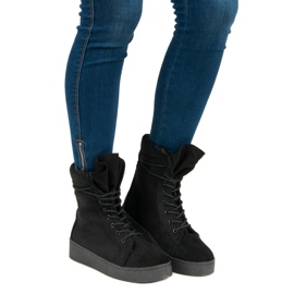 Bello Star Snöskor i mocka svart 1