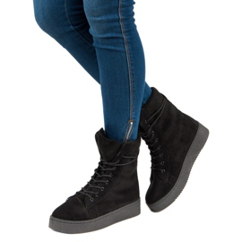 Bello Star Snöskor i mocka svart 2