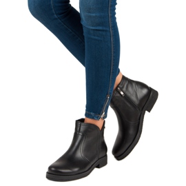 Låga stövlar på VINCEZA -dragkedjan svart 2