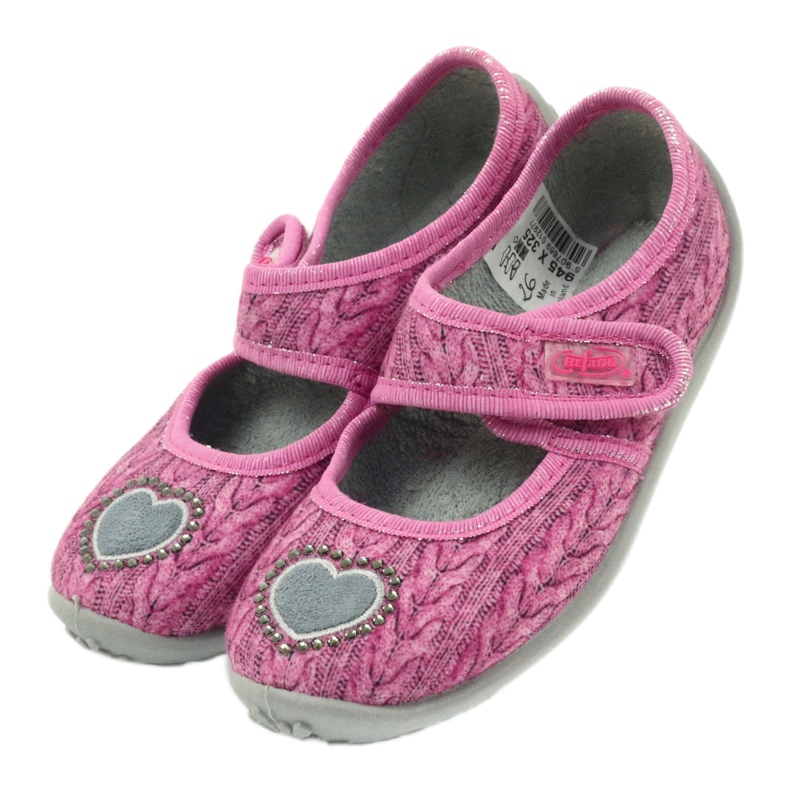Befado barnskor ballerinas tofflor 945x325 grå rosa 4