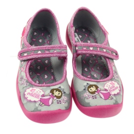 Kardborreband Tofflor Befado 114x305 grå rosa 3