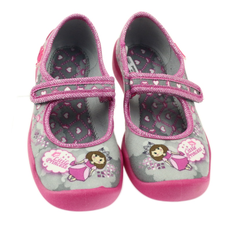 Kardborreband Tofflor Befado 114x305 grå rosa 3