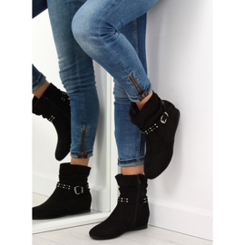 Svart PE103 Svart satinbälte med dubbar 2