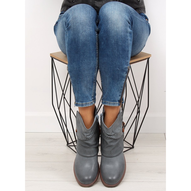 Blå kvinnors blå stövlar 640-PA Blå 1