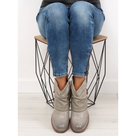 Grågrå stövlar för kvinnor 640-PA Grå 1