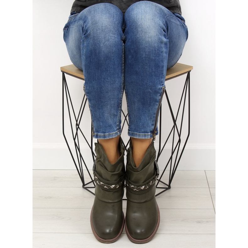 Gröna damstövlar 815-PA DK.GREEN 1