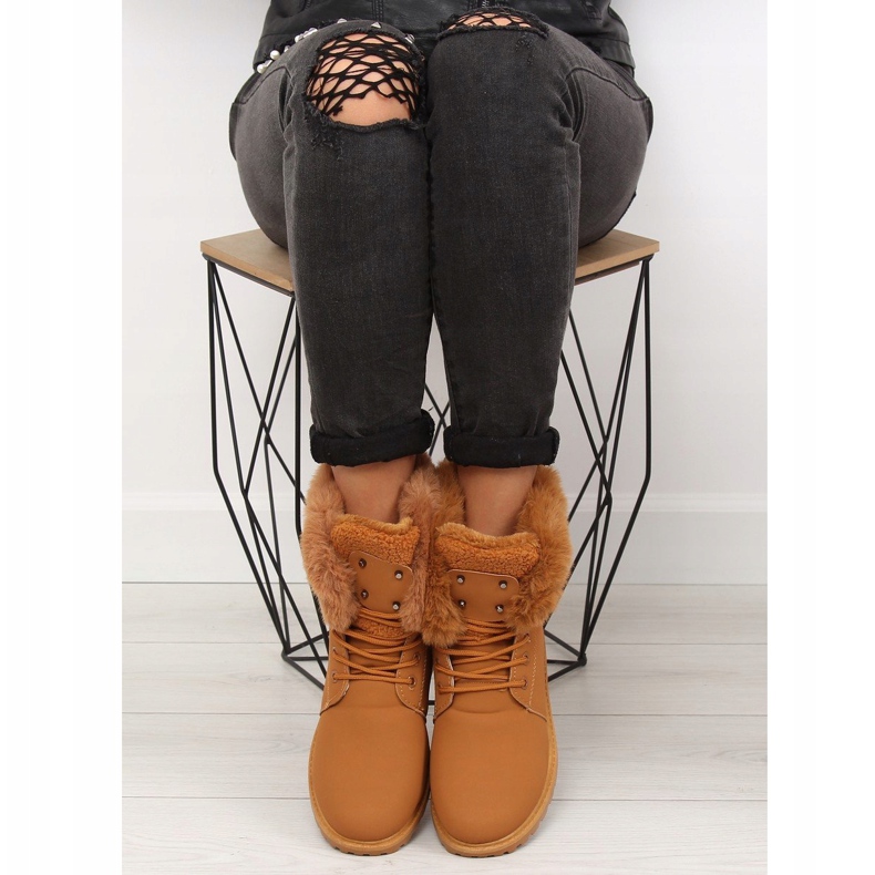 Timmerstövlar kamel BL137P Camel brun 2