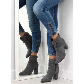 Grå Wide-heeled grå stövlar NC781 Grå 1