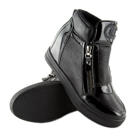 Svarta kvinnors sneakers R24-6 Svart 1