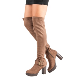 Super Me Musketeer stövlar på stolpen brun 1