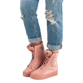 Bello Star Snöskor i mocka rosa 1