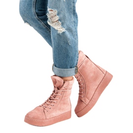 Bello Star Snöskor i mocka rosa 2