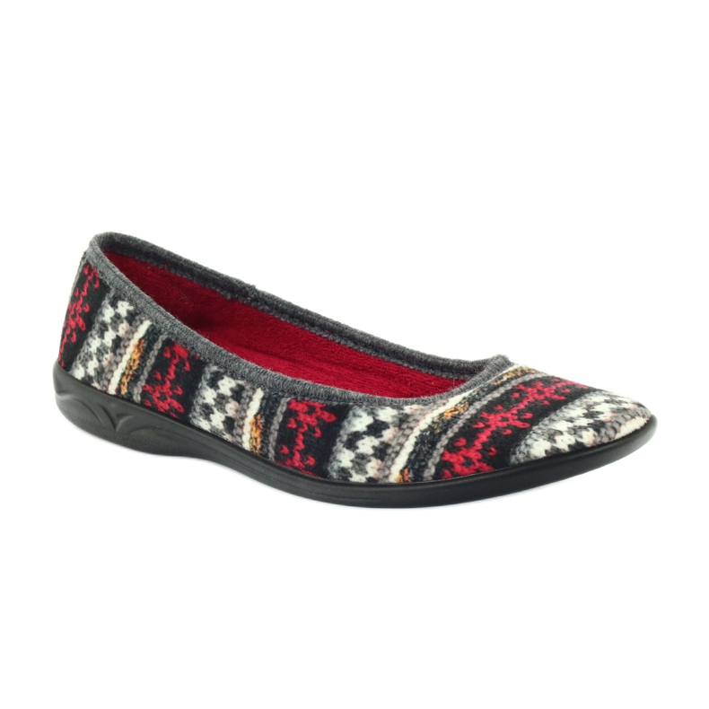 Velour tofflor norskt mönster Adanex mångfärgad 1