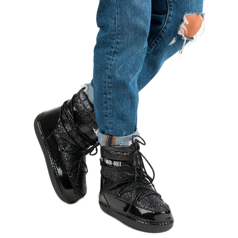 Trendiga svarta snöskor 2