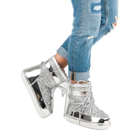 Snygga snöskor i silver grå 2