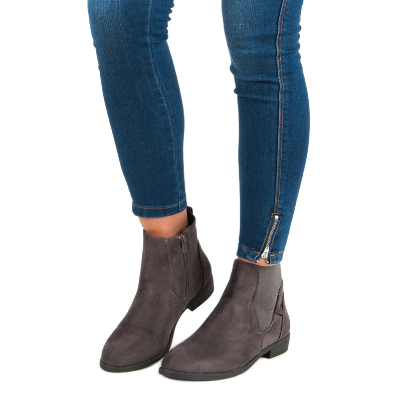 Groto Gogo Bekväma Jodhpur -stövlar grå 1