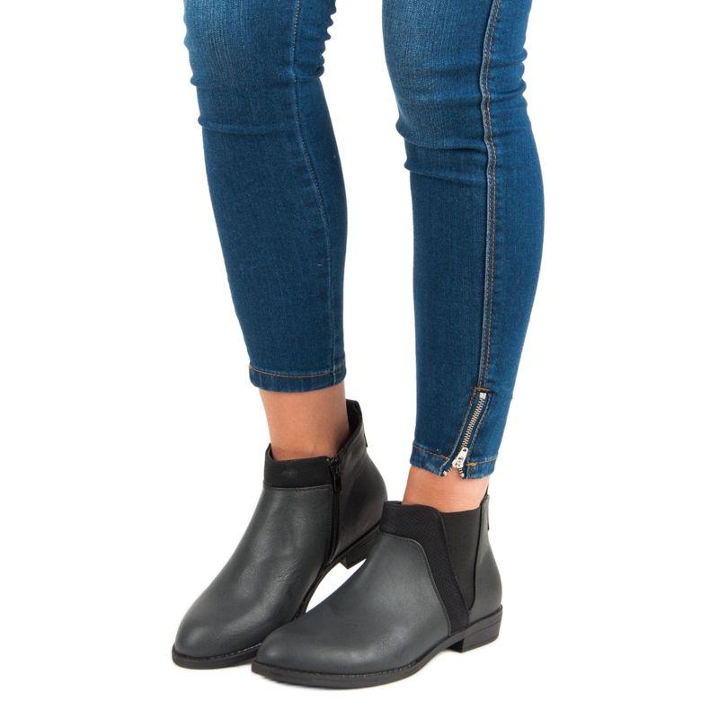 Groto Gogo Låga stövlar med dragkedja svart 2